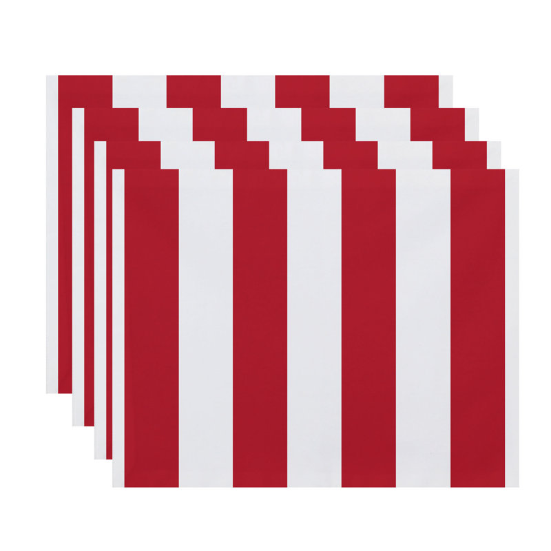 Ensemble de napperons 4 pièces Aksel, Rouge