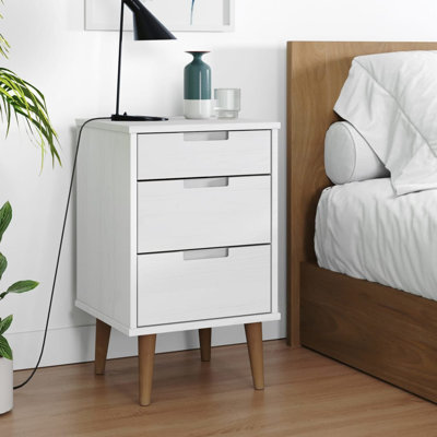 Hailley 40cm W Solid Wood Bedside Table