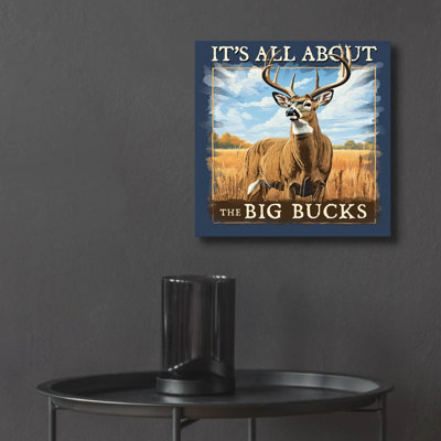 «Big Bucks» par Jim Baldwin, art mural en verre acrylique, 12 po x 12 po