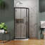 Cabine de douche d'angle, porte de douche, porte de douche quart de tour coulissante double en verre trempé de 1/4 po (6 mm)