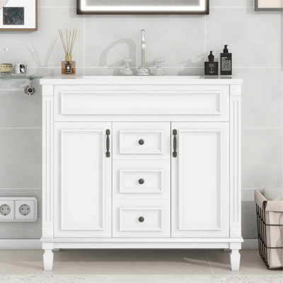 Meuble-lavabo élégant avec design fonctionnel et grand espace de rangement