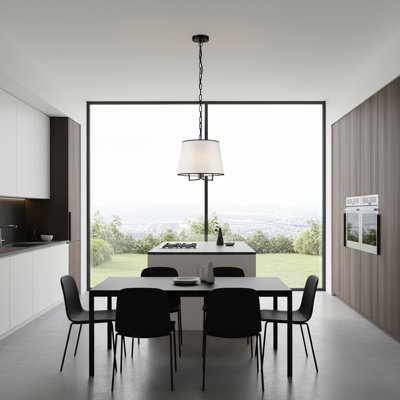3 - Light Satin Black Shaded Pendant