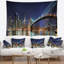 Tapisserie panorama en polyester cityscape photo brooklyn avec accessoires suspendu inclus-28485164