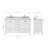 Flynt 61'' Double Bathroom Vanity with Carrara Marble Top-64627273