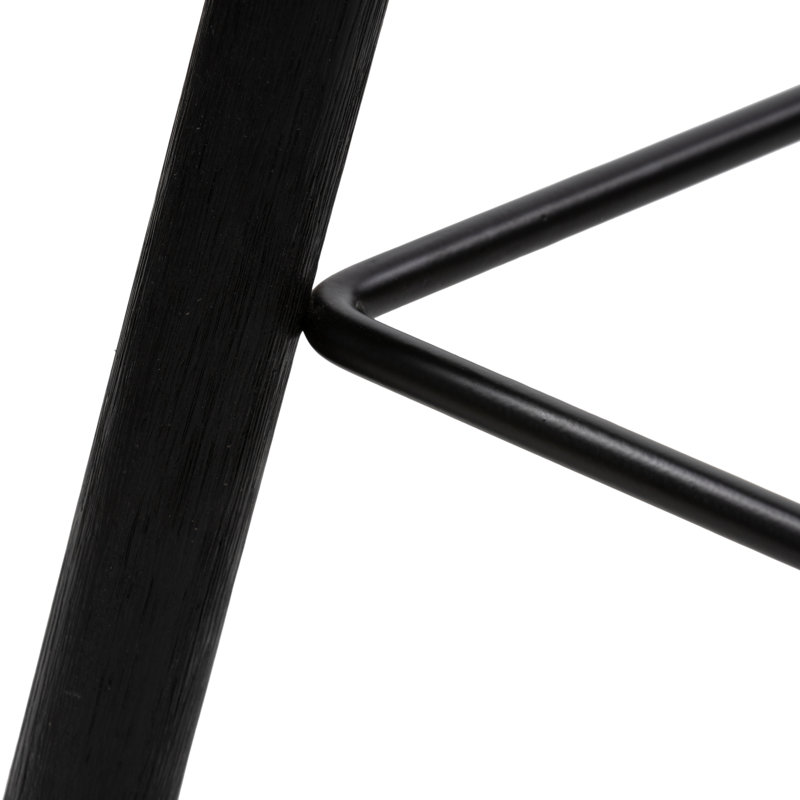 Barrett Solid Wood Bar & Counter Stool, Matte Black, Counter Stool (26.75” Seat Height)