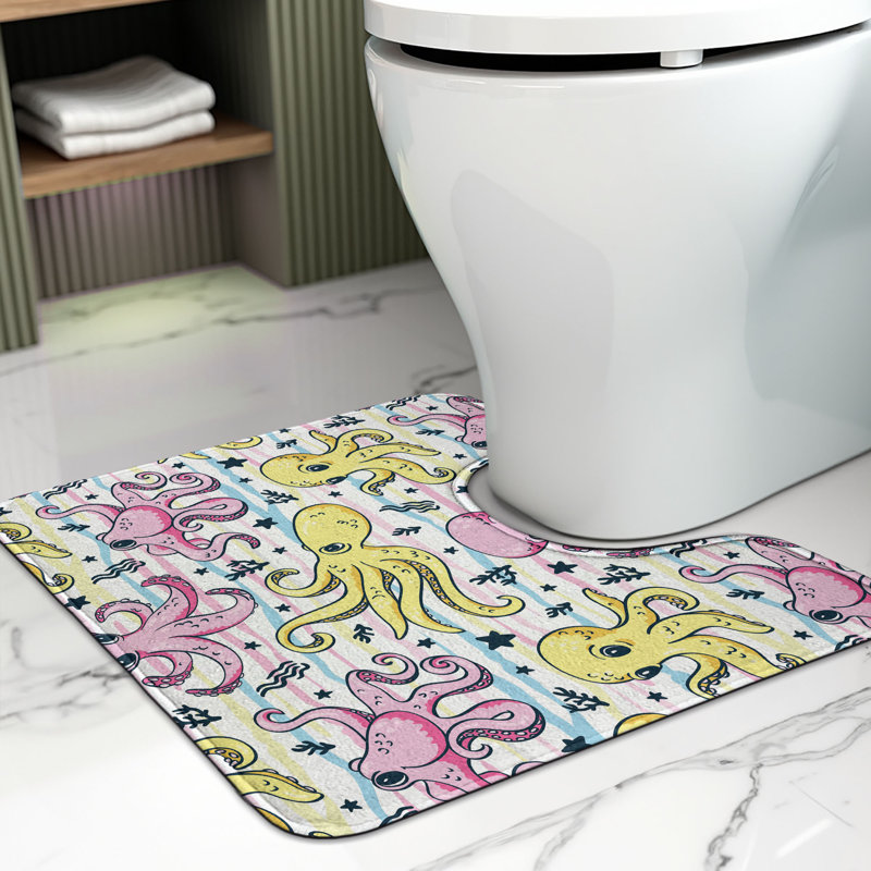  Tapis de salle de bain Octopus