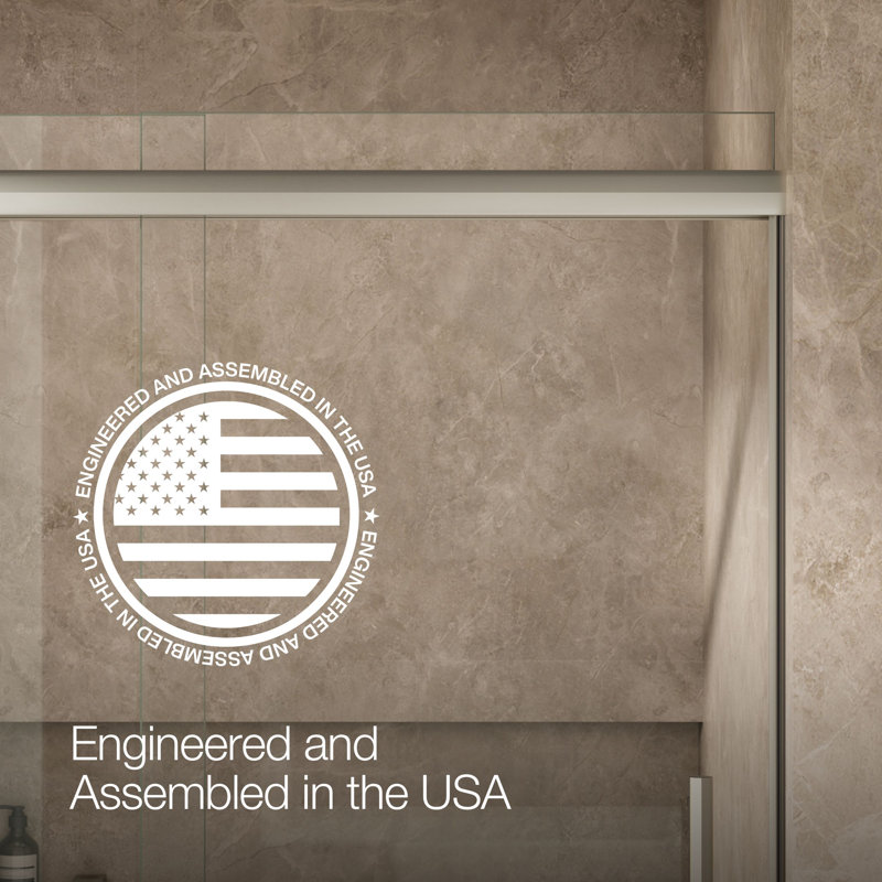 Pleat Frameless Sliding Bath Door, Nickel
