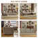 110''W Corduroy Modern  Compressed Block Couch With Plush Cushions