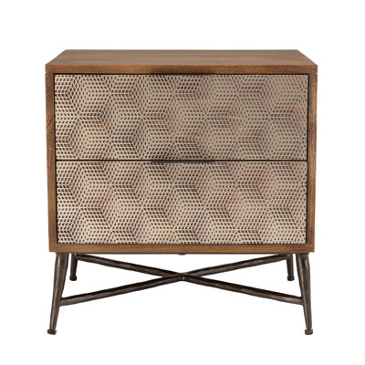 Alliona 50cm W Solid Wood Bedside Table
