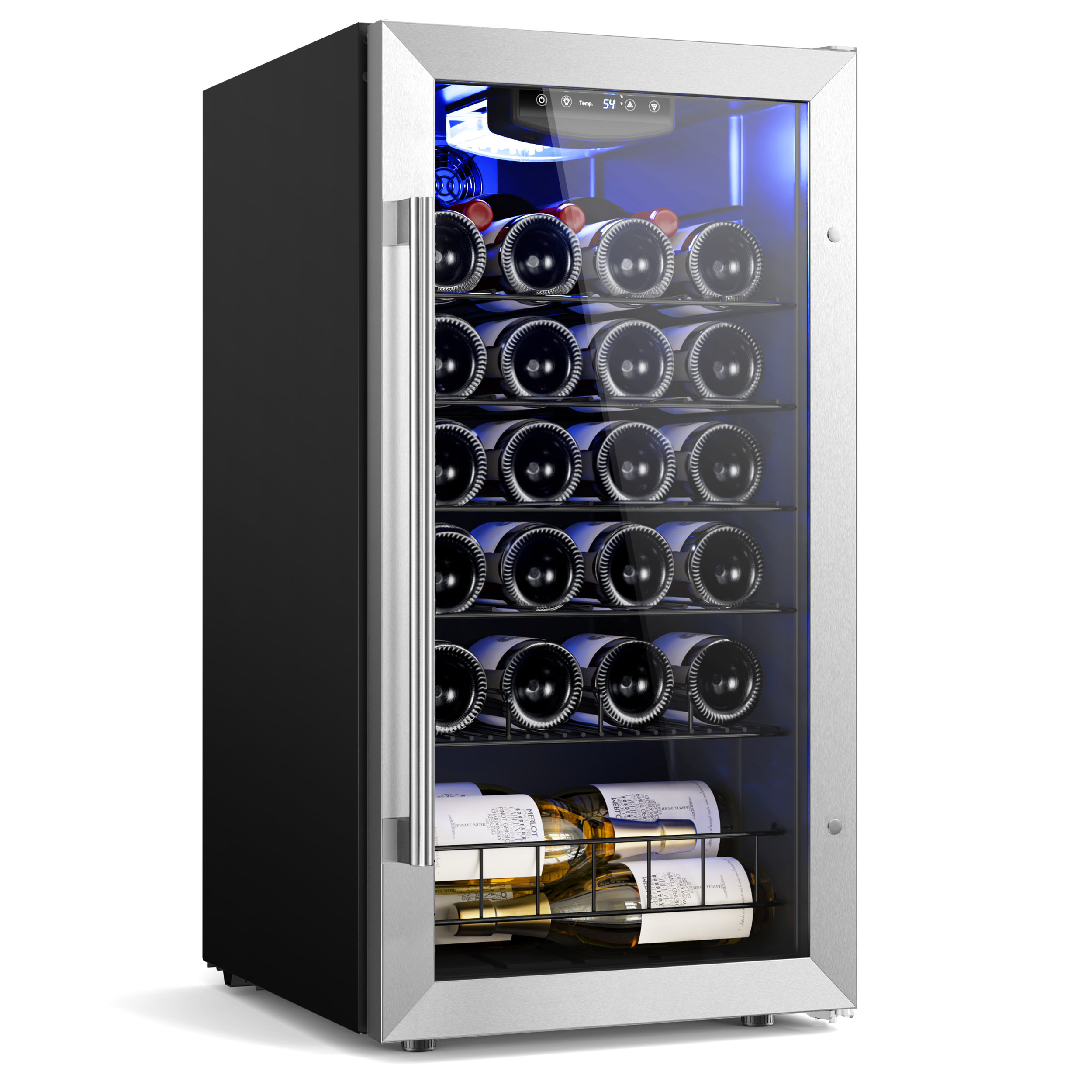 Yeego 16.9'' 28 Bottle Single Zone Freestanding Wine Refrigerator
