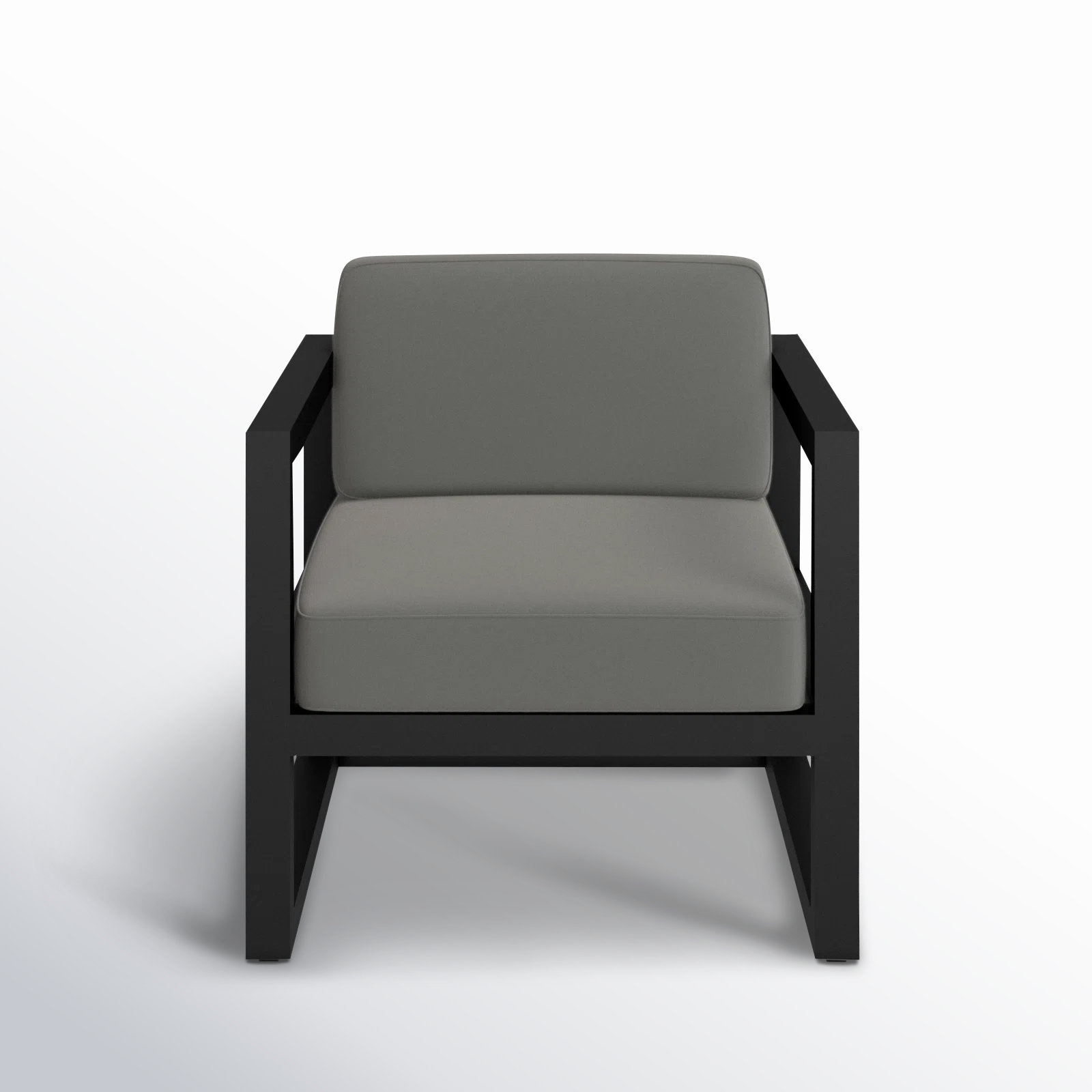 Smith Sunbrella® Patio Lounge Chair, Canvas Charcoal, Black