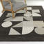 Tapis à motif géométrique moderne gris anthracite-106518376