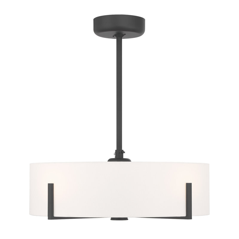 Mansell 4-Light Fan D'Lier in Matte Black, Matte Black