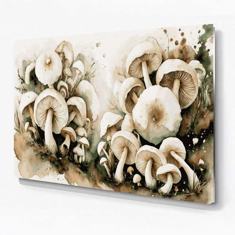 Art mural en métal beige bouton de légumes, H 16 po x l 20 po
