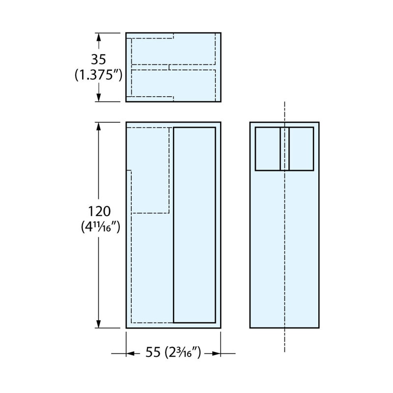 Poignée de porte coulissante Sugatsune en acier inoxydable, longue de 12 cm, finition satinée