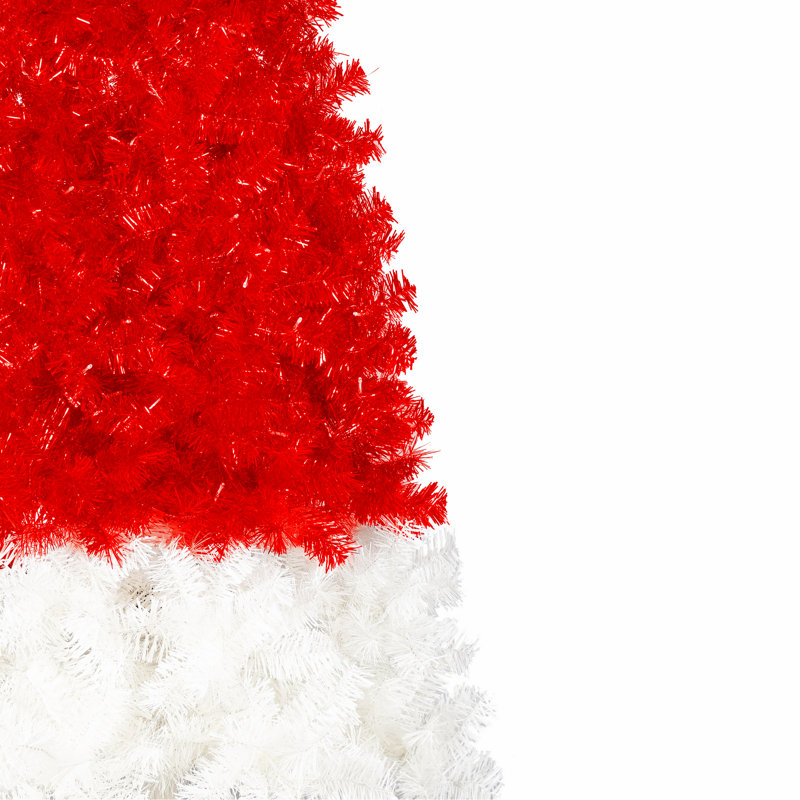 Arbre de Noël artificiel avec lumière DEL, arbre de Noël artificiel en forme de chapeau de père Noël avec embout 1050