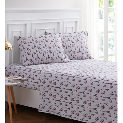 Ensemble de draps en microfibre Floral