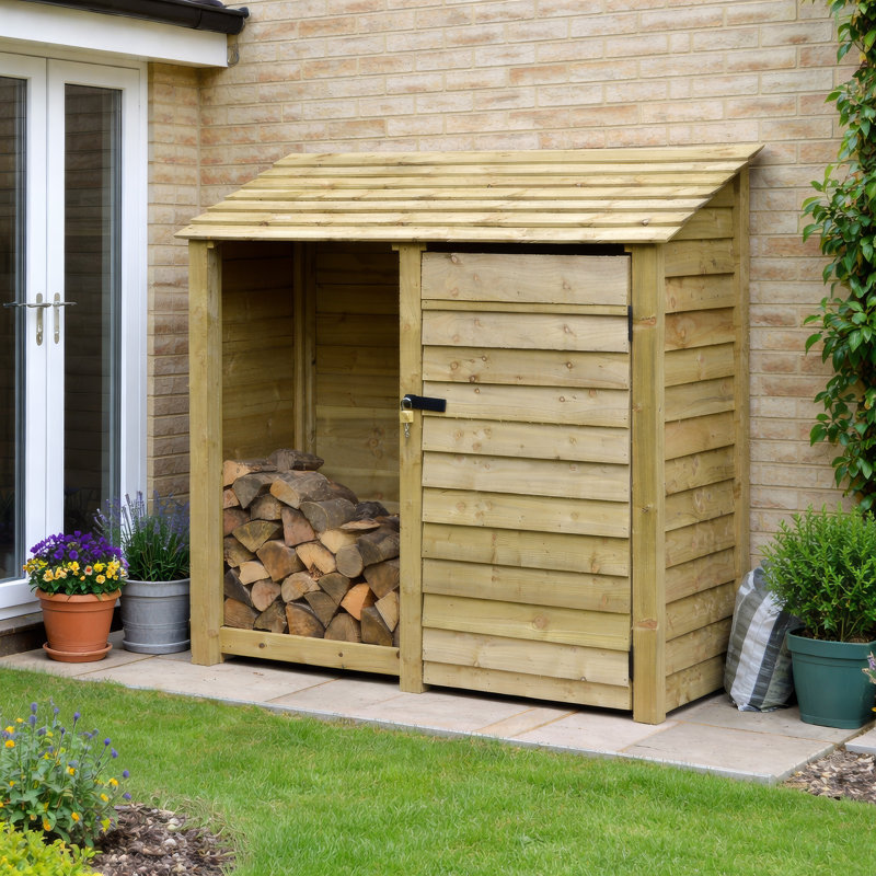 6ft. x 3ft. Log & Tool Store, Double Bay Multi Store, Light Green