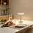 12" Modern Metal LED Rechargeable Table Lamp with Touch Dimmable Light-570386964