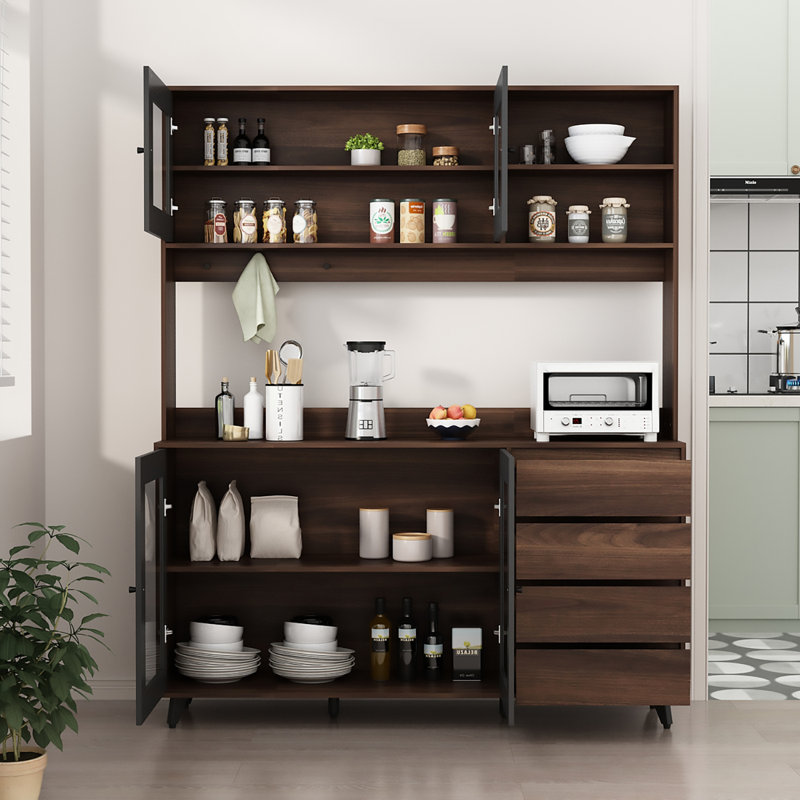 Garde-manger 74,8 po Dorilal, Brun / gris foncé