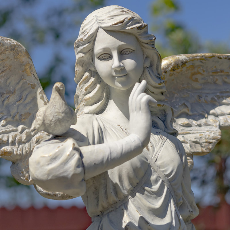 Statue de jardin mariangélique en magnésium, Gris