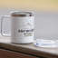 Grande tasse en acier inoxydable avec couvercle 12 oz.