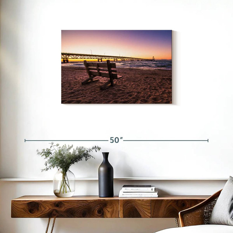 Plage Gillard Mackinac Bridge, H 20 po x l 30 po