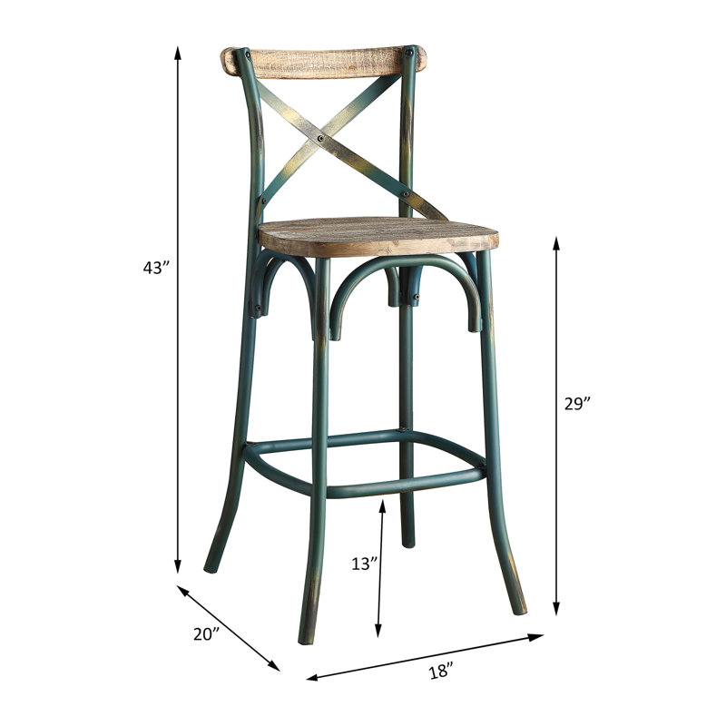 Chaise de bar 1 pièce, Turquoise antique, Turquoise antique