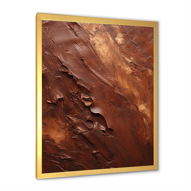 «Bitterweet Brushwork - Abstract Collages», reproduction sur toile, H 32 po x l 16 po x P 1 po, Cadre doré simple