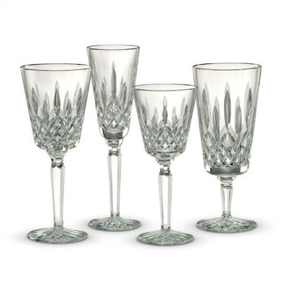 Lismore Tall Gold Stemware - Special Order 12 oz Brandy Glass
