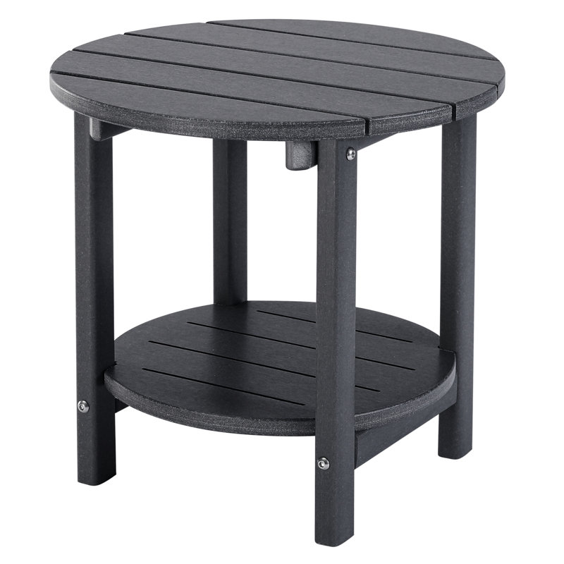 Table d'extérieur double ronde L 17,15 po x l 17,15 po Munda, Gris