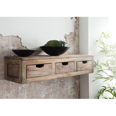 Nature Rosewood Solid Wood Floating Shelf
