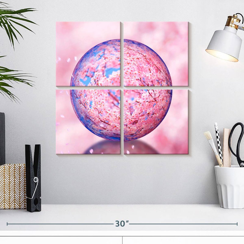 Harnek Sakura Crystal Orb, 18" H x 18" W