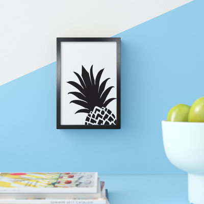 Black Pineapple 1 Piece Wall Art