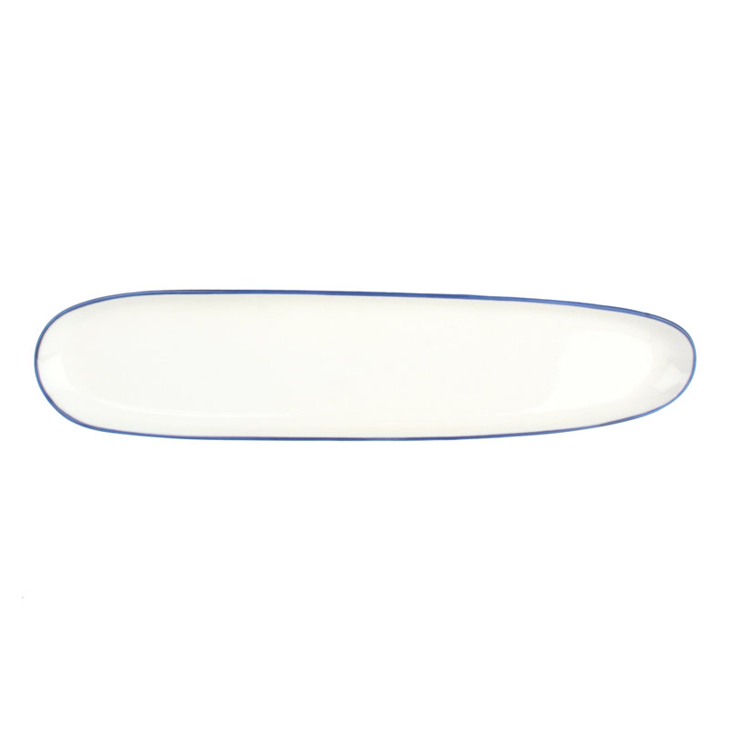 Abbesses Side Plate, White/Blue