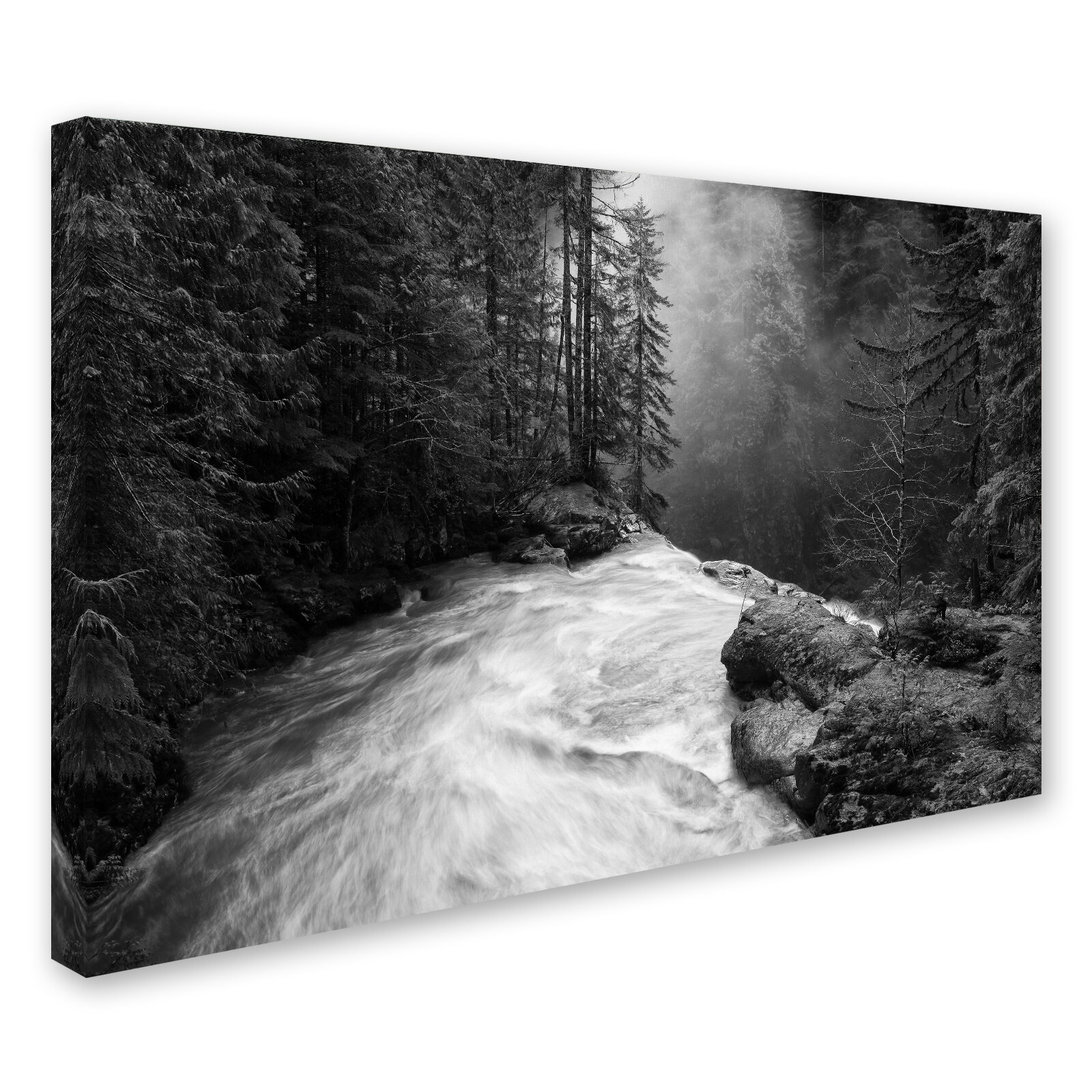 Trademark Art Over The Falls On Canvas by James K. Papp Print | Wayfair