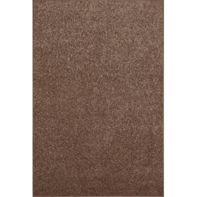 Antto Solid Low-Pile Brown Rug