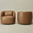 Bruschi 34" W Faux Leather Swivel Armchair-310443004