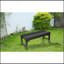Banc Adirondack en PEHD sans dossier avec texture en bois, siège en poly pour terrasse, jardin, balcon, résistant aux intempéries avec protection contre les rayons UV-1933254086