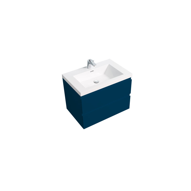 Meuble-lavabo simple 29,6 po avec plateau en acrylique Kuriakos
