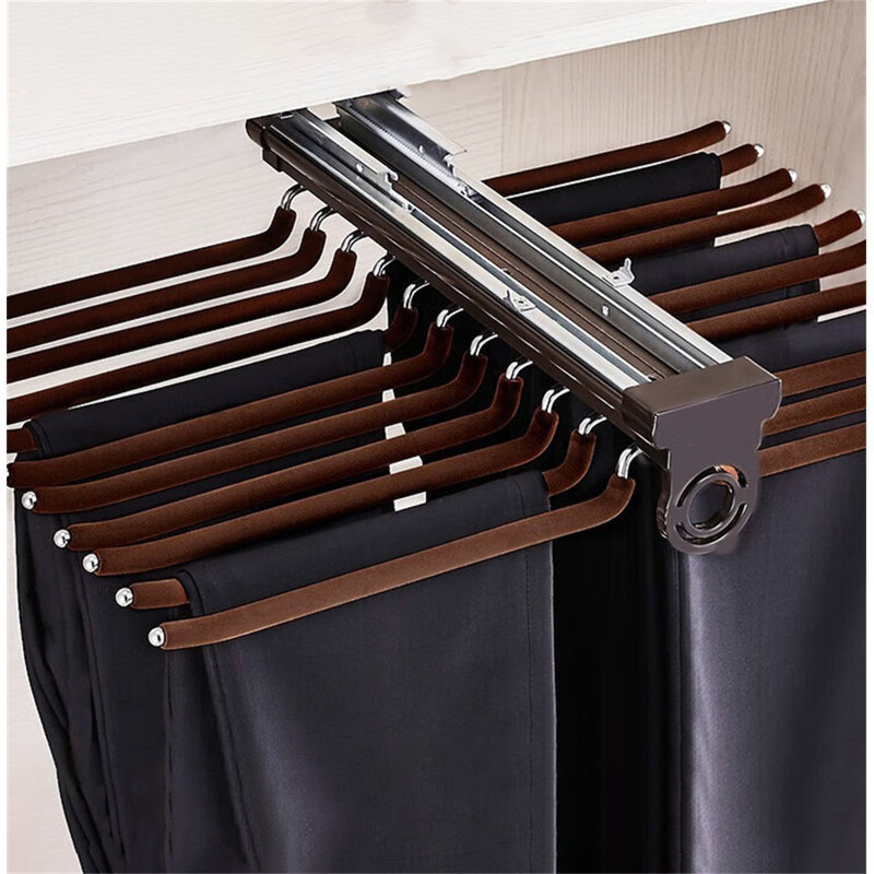 Maxhold Dual-Row Pull-Out Pants Rack