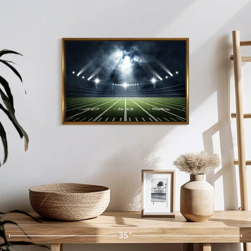Grand stade de football, Cadre flottant doré, 40 po x 27 po