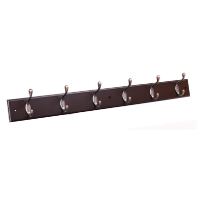 6 - Hook Wall Mounted Coat Rack