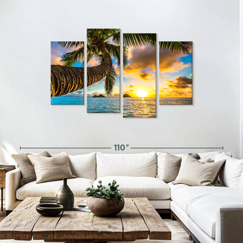 Gillard Lanikai Gillard au coucher du soleil, H 48 po x l 75 po