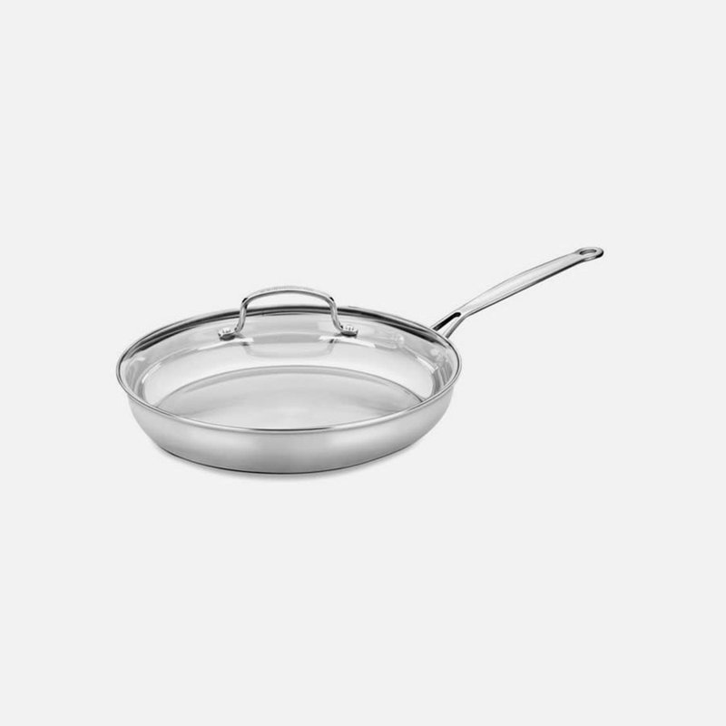 Stainless Steel 12" Non-stick Skillet with Glass Lid