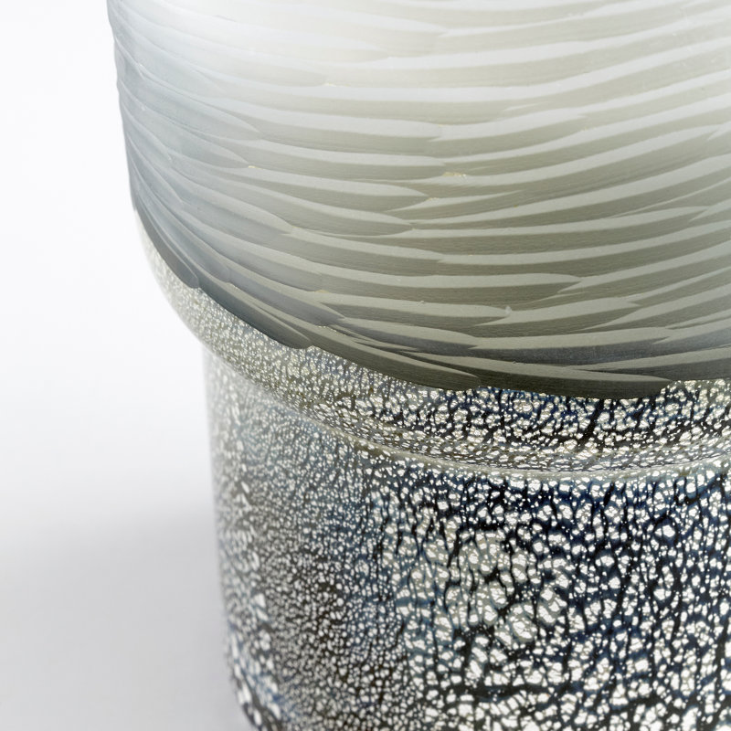 Canyonland Glass Table Vase, 9.5" H x 7.5" W x 7.5" D