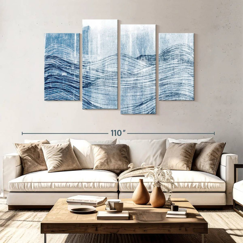 Gillard Indigo Waves II, H 54 po x l 84 po