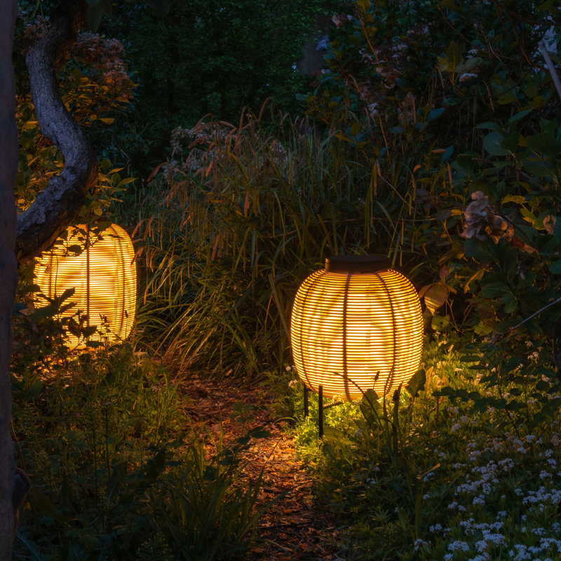 Tika LED Outdoor Wall Lantern, Camel, 27.17" H x 18.5" W x 18.5" D