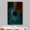 Guitare Painterly sur fond noir magnifique guitare acoustique
