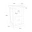 Pittsford 35cm W Solid + Manufactured Wood Bedside Table-908825122-908825305